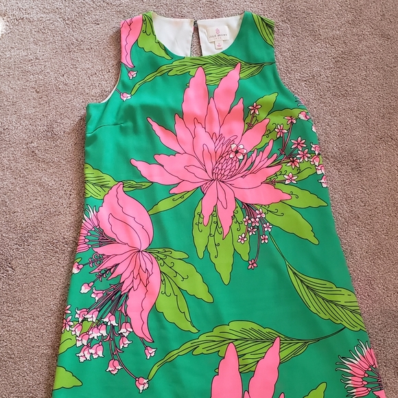 SUMMER BRIGHT JULIE BROWN SHIFT DRESS - Picture 10 of 13